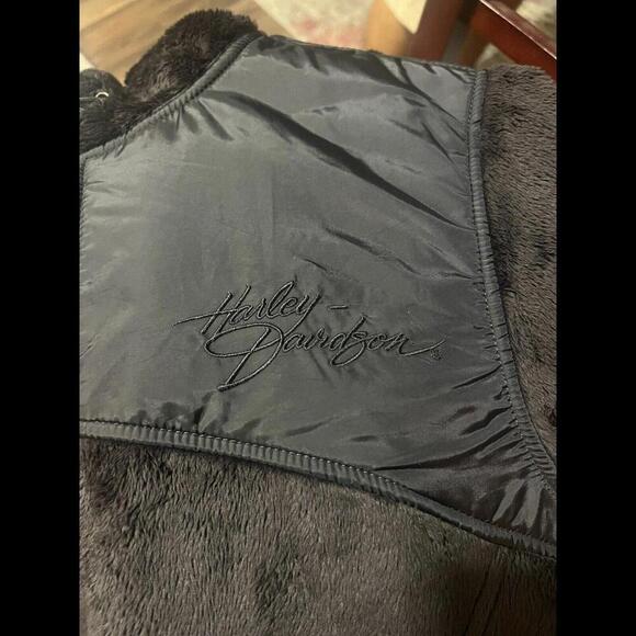 Harley-Davidson Authentic Hooded Fleece Jacket Full Zip Womens Small Harley Logo - Picture 5 of 7